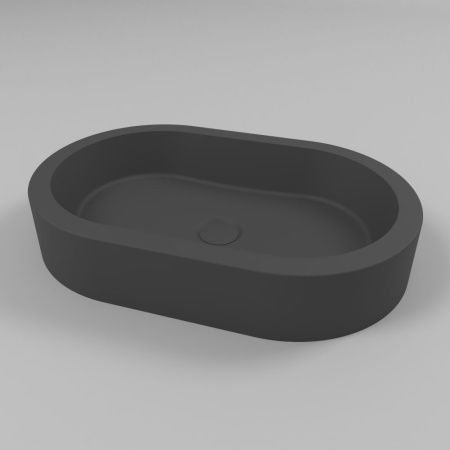 Умывальник WHITECROSS Malachite A 55x35 (черный мат) иск. камень