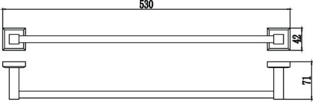 Полотенцедержатель Savol S-509524, хром, артикул S-509524