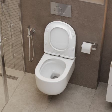 Унитаз подвесной безободковый со смывом TORNADO BelBagno SOFT-TOR Унитаз подвесной безободковый со смывом TORNADO BelBagno SOFT-TOR