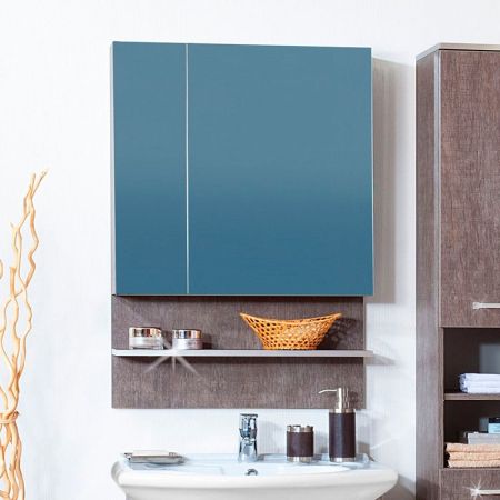 Зеркальный шкаф Бриклаер Карибы 75 Дуб антик/сатин, артикул 4620750418908