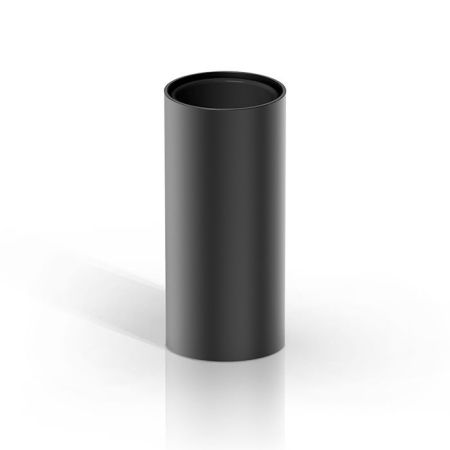 Стакан, Decor Walther, MIKADO, одинарный, ширина, мм-55, глубина, мм-55, высота, мм-125, настольный (свободностоящий), цвет-черный матовый/черный, артикул 0523360