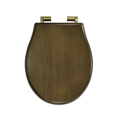 IMPERO Крышка/сиденье унитазa, с системой Microlift, цвет Noce /золото, артикул 20825