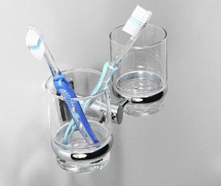 Стакан для зубных щеток WasserKRAFT Oder K-3028D двойной Хром