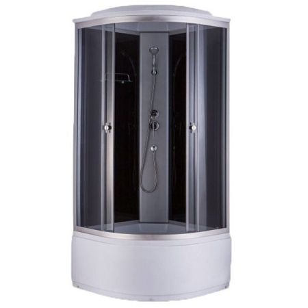 Душевая кабина Niagara NG-6508 90х90 профиль Хром задняя стенка Черная, артикул 65081434