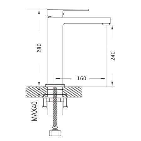 Смеситель для раковины Shevanik S9611, хром