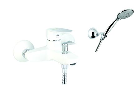 Смеситель для ванны Fiore KEVON CHIC 81WX8150, хром/белый, артикул 81WX8150