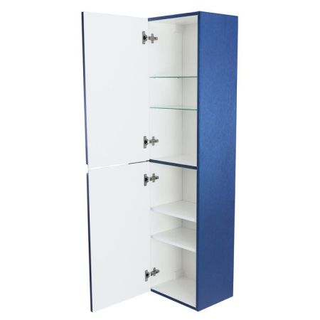 DUET Шкаф подвесной с двумя распашными дверцами с доводчиками, с двумя полками, универсальный, Серый жемчужный, 400x300x1500, DUET-1500-2A-SC-GPR-P, артикул DUET-N-1500-2A-SC-GPR-P