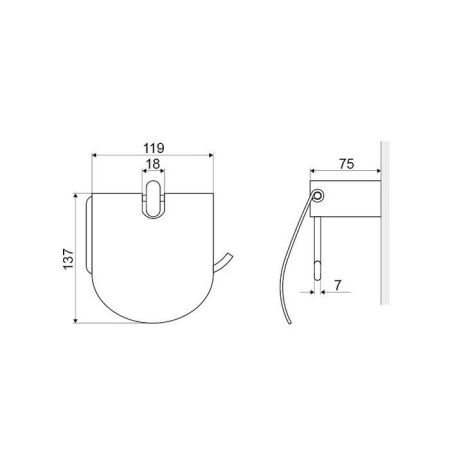 Держатель для туалетной бумаги закрытый EXCELLENT Kobo (хром), артикул DOEX.1707CR