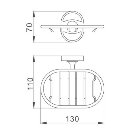 Мыльница Haiba HB1902-1, хром
