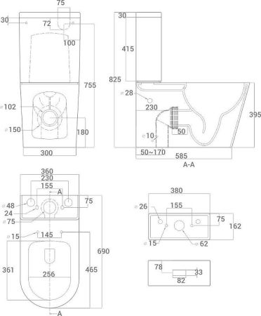 Унитаз компакт Good Door Round УНИ0002 с бачком и сиденьем Микролифт, артикул УНИ0002