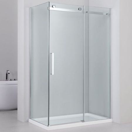 Душевой уголок Black&White Stellar Wind S208-800х1000 прямоугольный профиль Серебристый хром стекло прозрачное, артикул 2088010