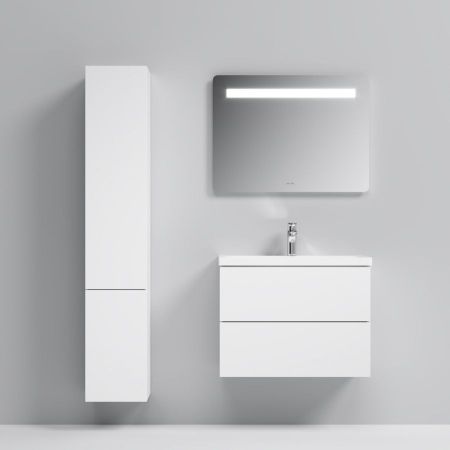 M90CHL0306WG GEM, шкаф-колонна, подвесной, левый, 30 см, двери, push-to-open, цвет: белый, глянец, артикул M90CHL0306WG