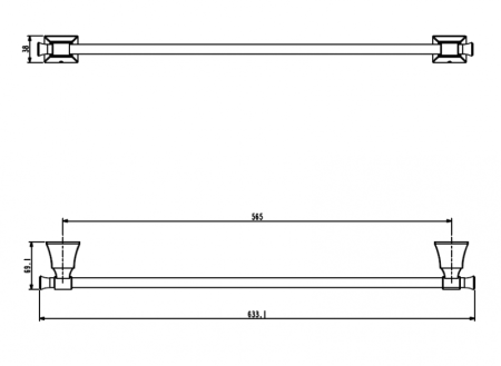 Полотенцедержатель ART&MAX GENOVA AM-M-036-CR, артикул AM-M-036-CR