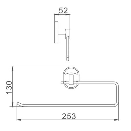 Полотенцедержатель Haiba HB1903-2, хром