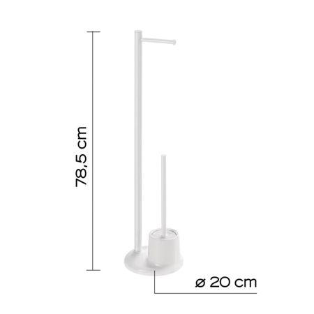 Gedy Mammolo, стойка: бумагодержатель/ёрш, цвет белый, артикул MM32(02)