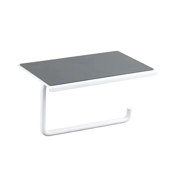 Держатель для туалетной бумаги с полочкой Shevanik SZ15C, белый