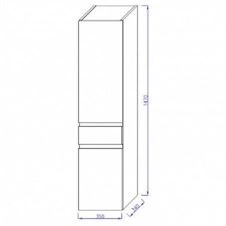 Пенал JACOB DELAFON MADELEINE 40 EB2069G-J5 (подвесной, 40*34*147, белый), шт, артикул EB2069G-J5
