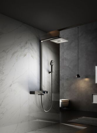 душевые стойки Vincea Душевая стойка Inspire VSFS-3I13TMB термостатическая с изливом, черный,, артикул VSFS-3I13TMB