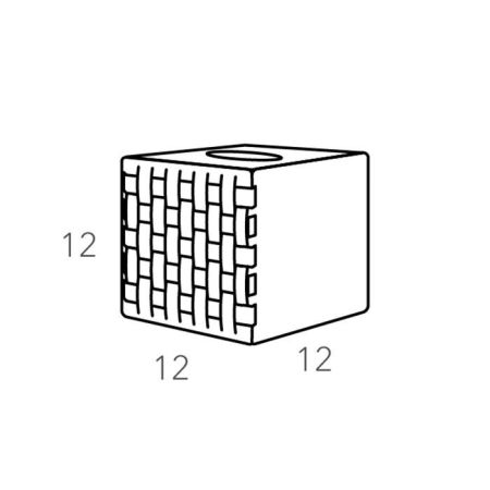 ADJ Салфетница Bottega, 12х12хH12 см., цвет: черный/серый, артикул 0115.01/03