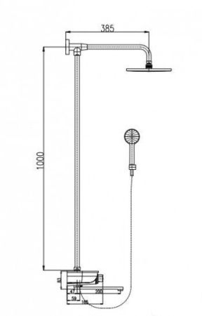 Душевая система Rav Slezak Murray MU253.5/4KB, артикул MU253.5/4KB