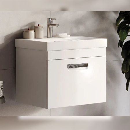 Тумба под раковину подвесная Velvex Estea tp.EST.MOD.60.1Y, 60 см, артикул tp.EST.MOD.60.1Y