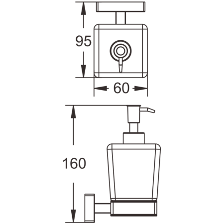 Дозатор жидкого мыла BELZ B90227, хром, артикул B90227