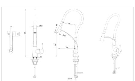 Смеситель для кухни Bravat F7420453CP, хром