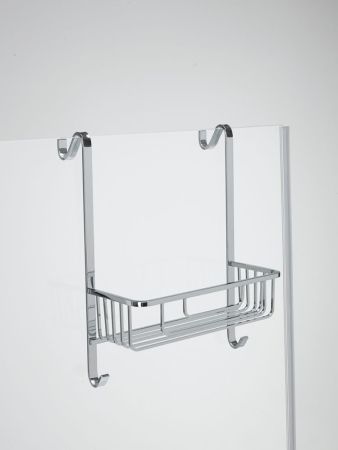 Stil Haus, решётка 1-уровневая для душевого стекла + 2 крючка, цвет хром, артикул 1072(08)