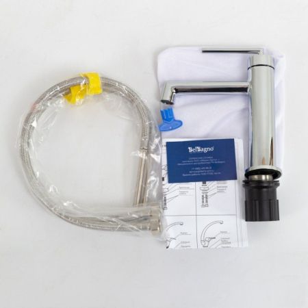 ACQUA Смеситель для раковины без донного клапана, черный ACQUA-LVM-NERO, артикул ACQUA-LVM-NERO