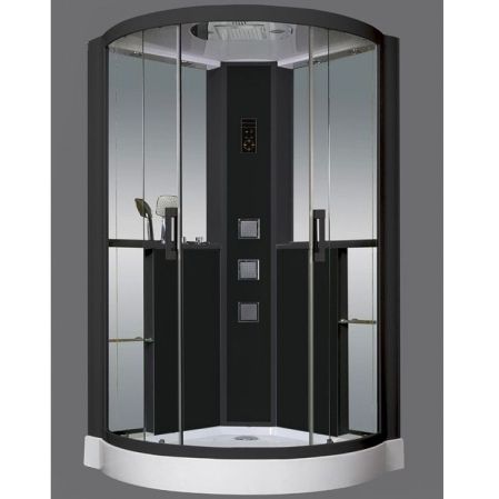 Душевая кабина Grossman GR-242 120x120 профиль Черный стекло прозрачное, артикул GR242