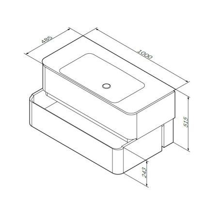 M30FHX1002TF Sensation, База под раковину, подвесная, 100 см, ящики, табачный дуб, текстурированная,, артикул M30FHX1002TF