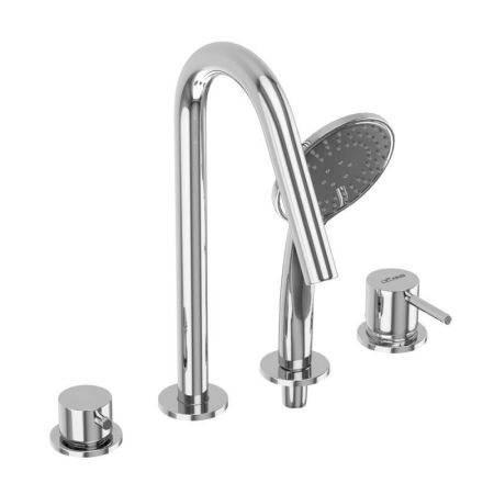 Смеситель на борт ванны LEAF-BVDM4-L, артикул LEAF-BVDM4-L-PR