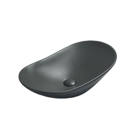 Раковина керамическая Vincea VBS-508MA, 615*360*155, накладная, цвет антрацит матовый, артикул VBS-508MA