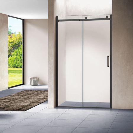 Душевая дверь Como VPS-1C130CLB, 1300, черный матовый, стекло прозрачное, артикул VPS-1C130CLB