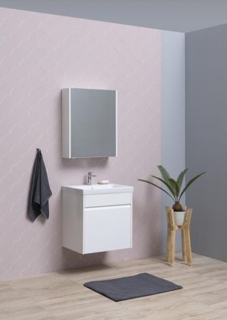 Зеркальный шкаф Aquanet Палермо 60 белый, артикул 00203939