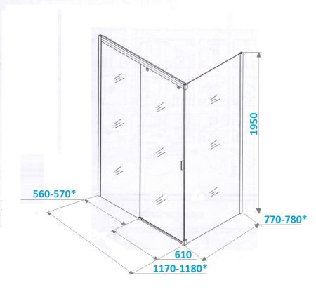 Ограждение MARBELLA 120 L душевое Cerutti SPA без поддона (80x120x190), артикул MARBELLA 120 L