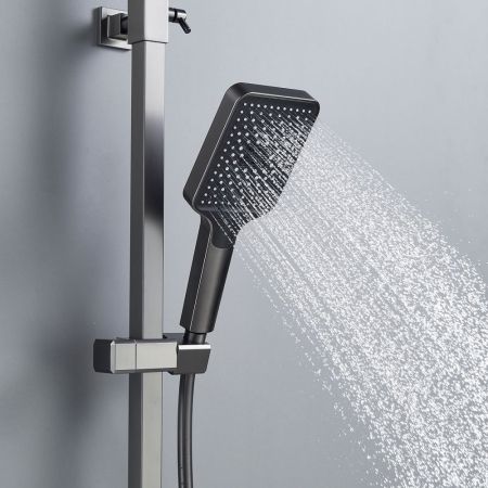 Душевая система Shevanik S4636T, оружейная сталь, артикул S4636T