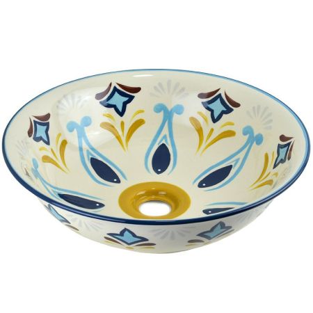 Раковина-чаша Bronze de Luxe Козетта Blue 42 4366 Голубой орнамент