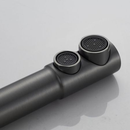 Смеситель для кухни с подключением фильтра Shevanik S248T, оружейная сталь