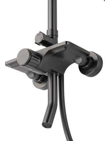 Душевая система WONZON & WOGHAND CLICK, Темный графит (WW-N3S962-BGG), артикул WW-N3S962-BGG