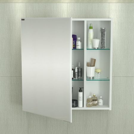 Универсальный зеркальный шкаф "Дублин 70" л/пр, артикул 123005