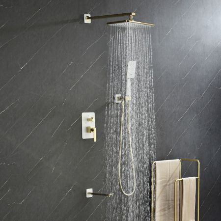 Смеситель Lemark для ванны и душа, встраиваемый  Mista (LM6422WG), артикул LM6422WG