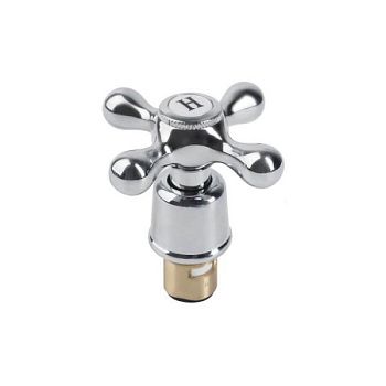 Кран-букса c маховиком в к-те, крест, керамика, цинк. сплав, 180°, G1/2, h=52 мм, IDDIS, 998KR521SM-K