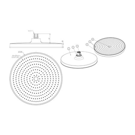 Верхний душ Savol SK-DP11, белый, артикул SK-DP11