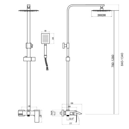 Душевая система Fmark FS8645, сатин