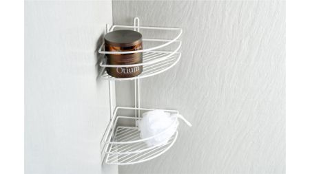 Полка Fixsen угловая двухэтажная белая (FX-710W-2), артикул FX-710W-2