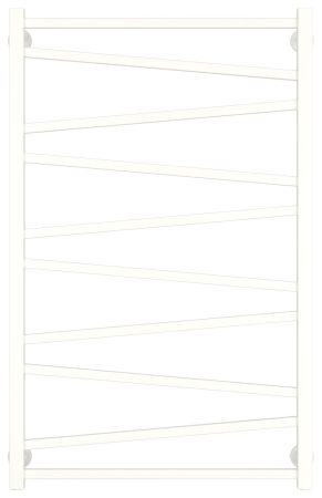 Полотенцесушитель водяной Сирокко 1000х600 (Матовый Белый), артикул 30-0253-1060