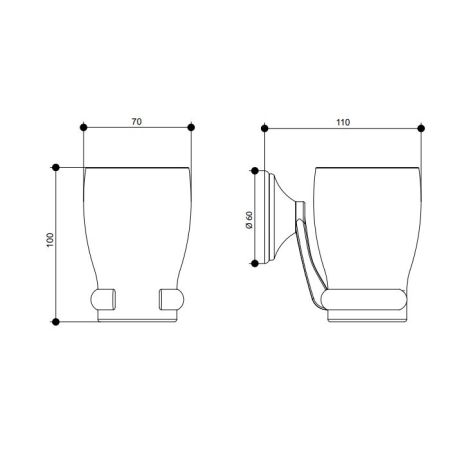 Bongio Fleur blanc Стакан подвесной, хром, артикул 11014CR00