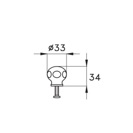 Stella Italica Мебельная ручка D 33 мм. 1084/33 цвет: хром