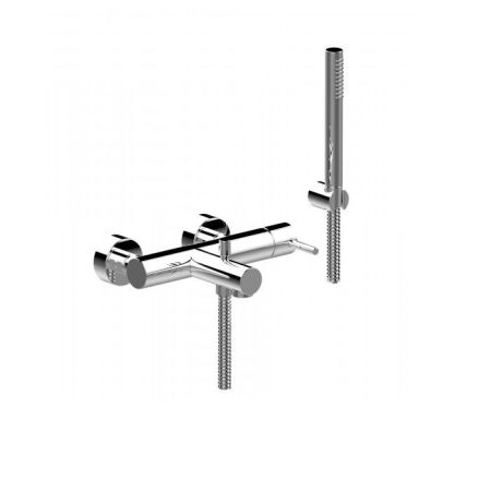 Bongio T.Ube Смеситель для ванны настенный, с ручной лейкой, цвет хром, артикул 64526CRCR0DPR